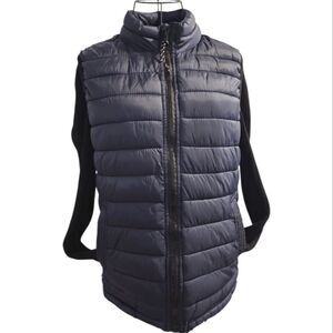 AEROPOSTALE Navy Puffer Vest Unisex Small Zipper Pockets Cozy Warm‎ Lightweight